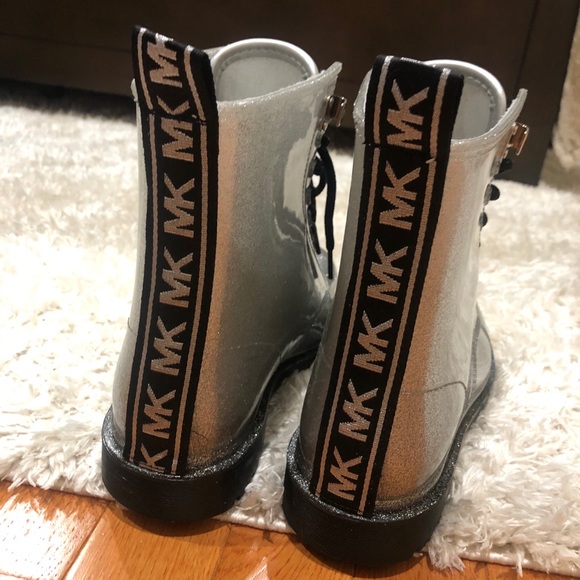 Michael Kors silver sparkle rain boots - Picture 3 of 5